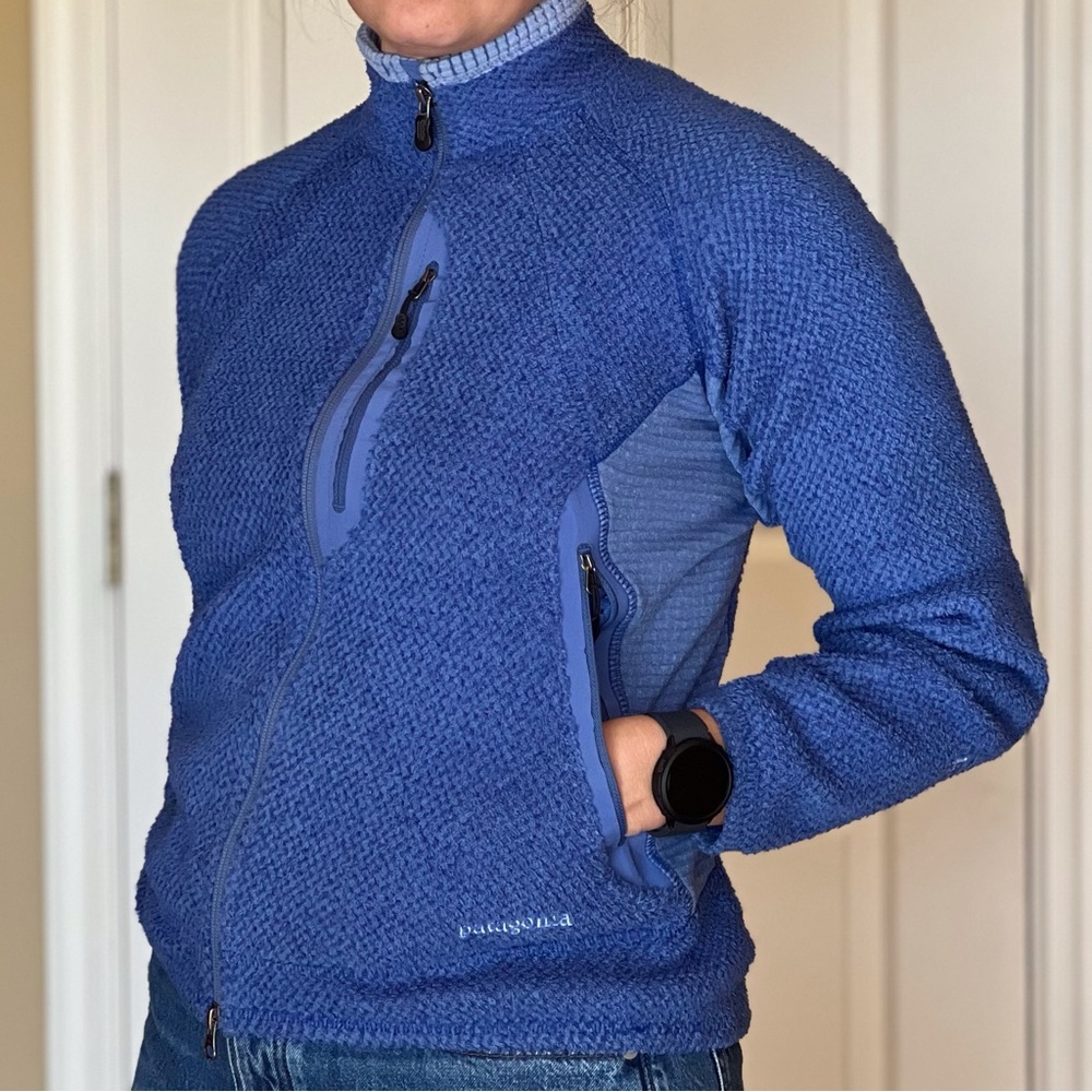 Patagonia jacket, Womens small, fleece, Polartec, blue